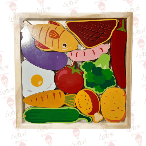 Colorful and Fun Toys Store Typography Logo (4) (1) Puzle 3D alimentos - Imagen 1