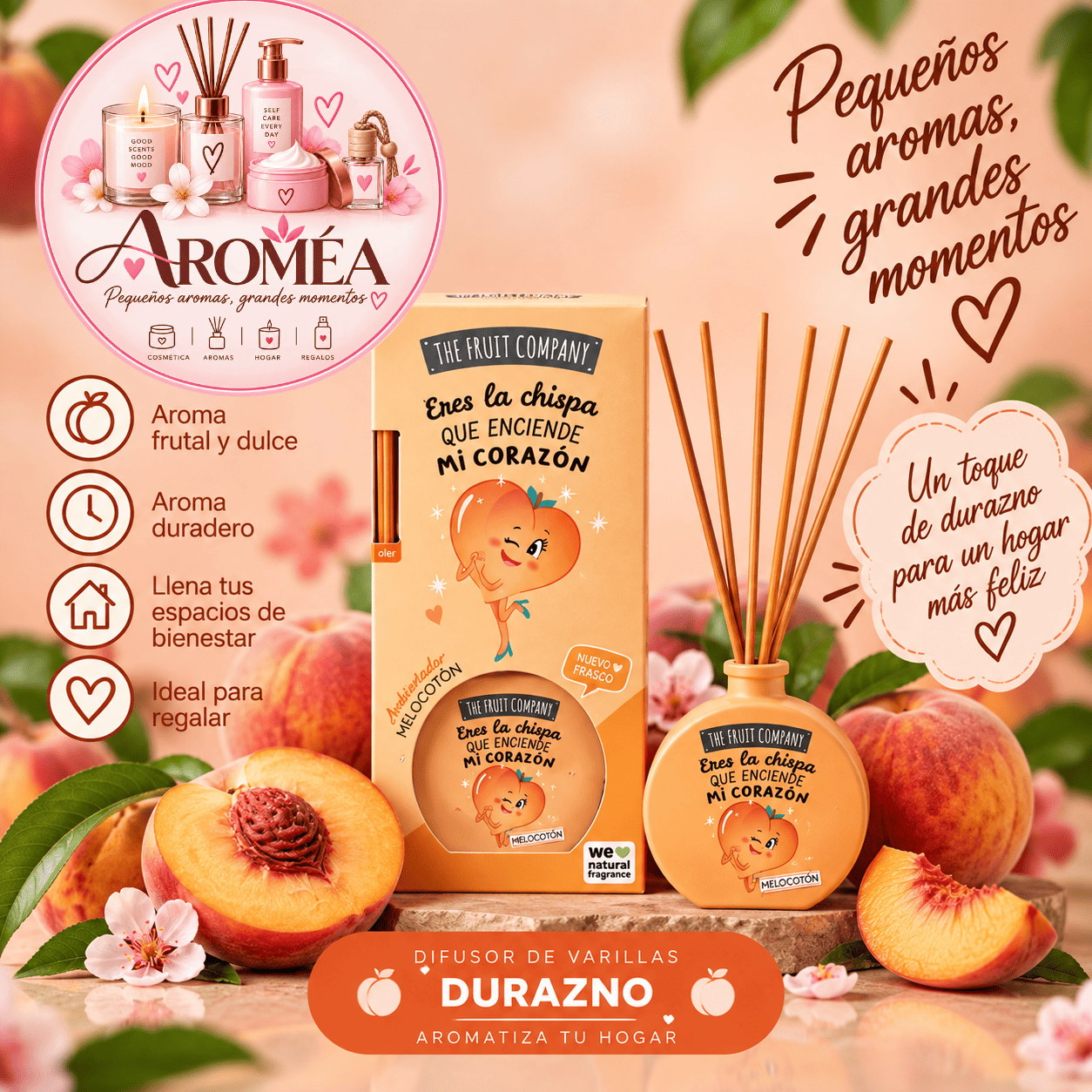 24 Difusor de Varillas - Durazno (40 ml) - Imagen 1