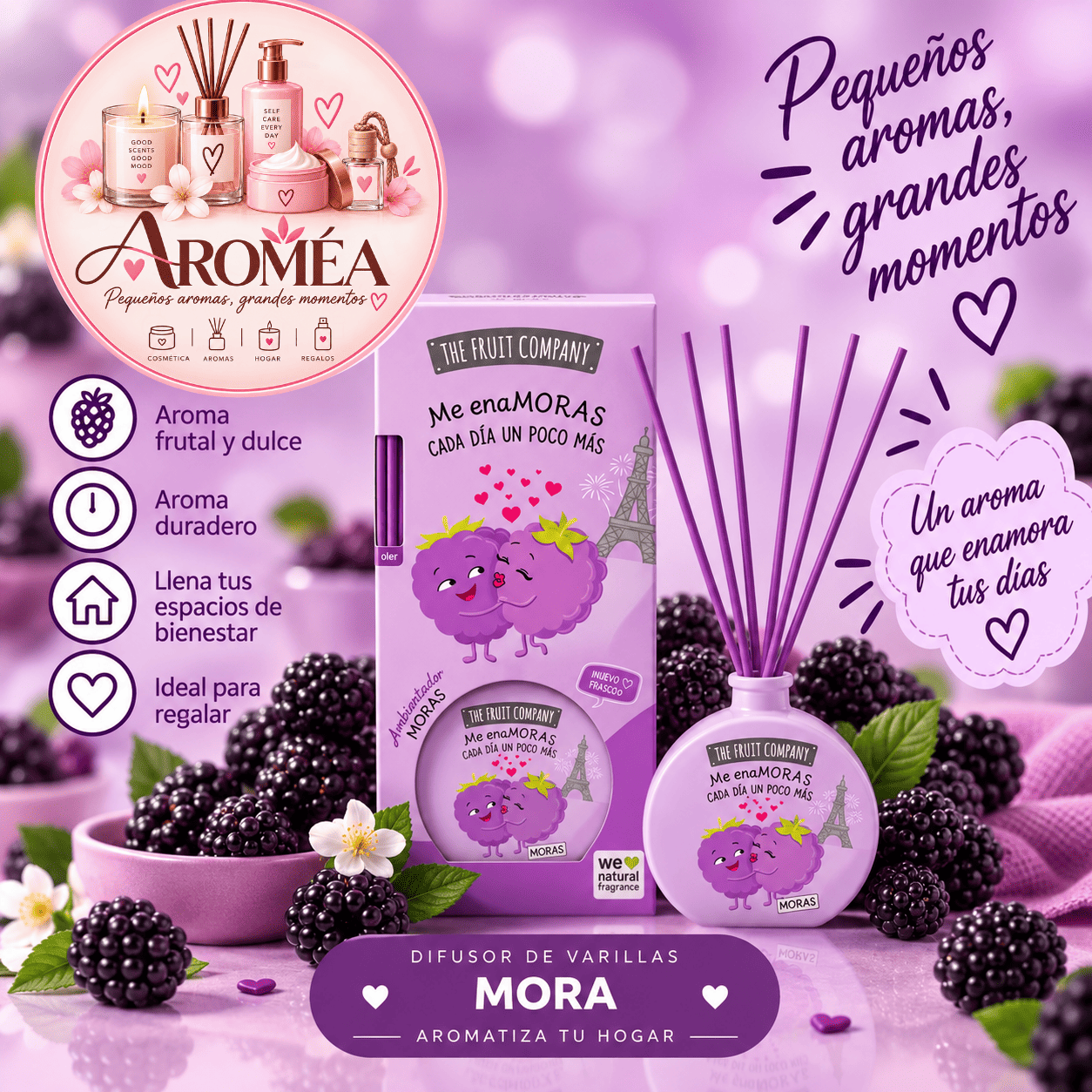 26 Difusor de Varillas - Mora (40 ml) - Imagen 1