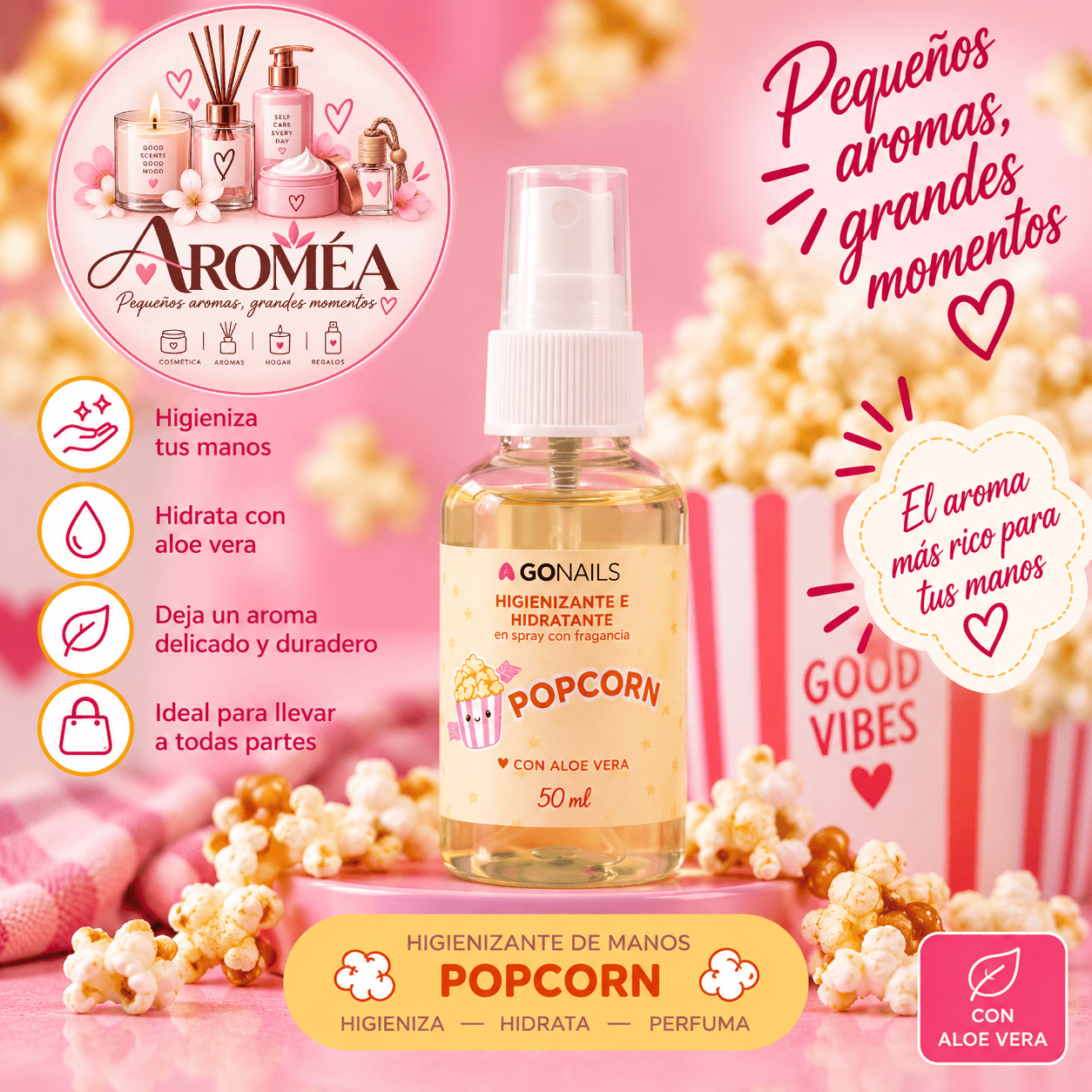 35 Higienizante e hidratante - Popcorn (50 ml) - Imagen 1