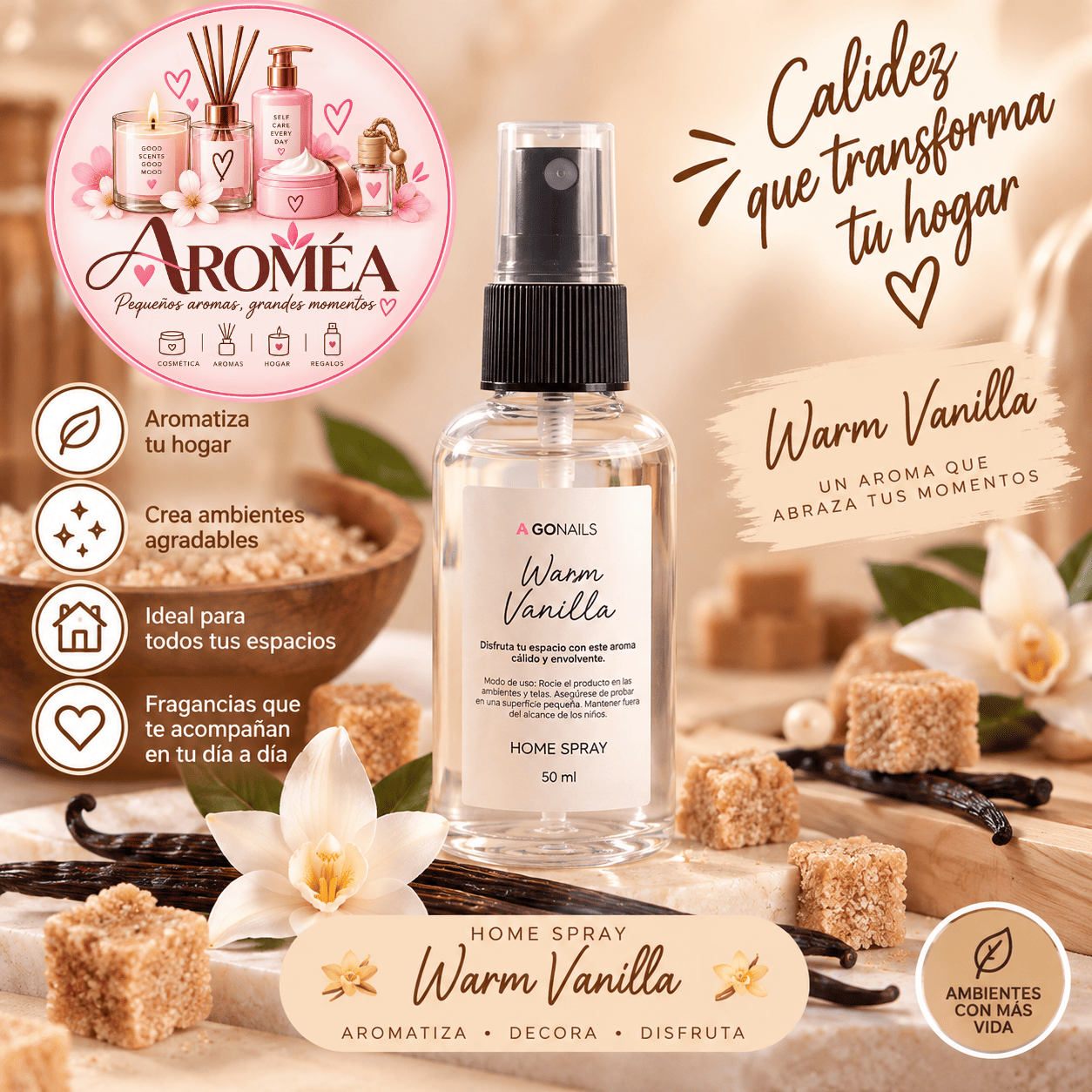 42 Home Spray - Warm Vanilla (50 ml) - Imagen 1